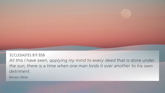 Ecclesiastes 8:9 BSB Bible Verse Image