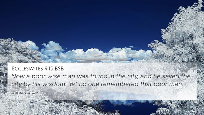 Ecclesiastes 9:15 BSB Bible Verse Image