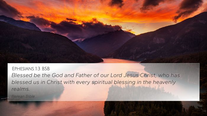 Ephesians 1:3 BSB Bible Verse Image