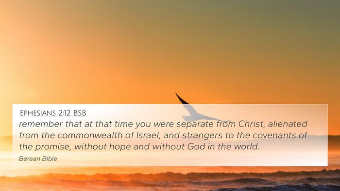 Ephesians 2:12 BSB Bible Verse Image