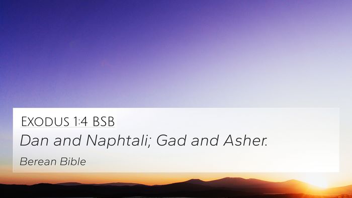 Exodus 1:4 BSB Bible Verse Image