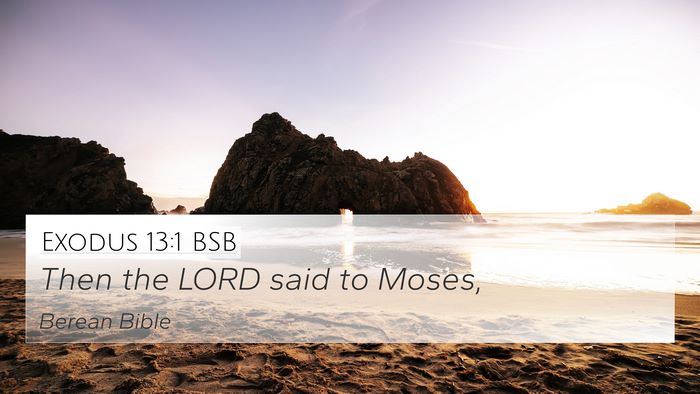 Exodus 13:1 BSB Bible Verse Image