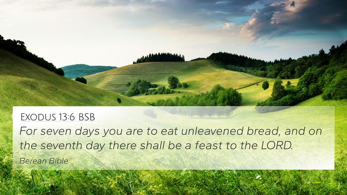 Exodus 13:6 BSB Bible Verse Image
