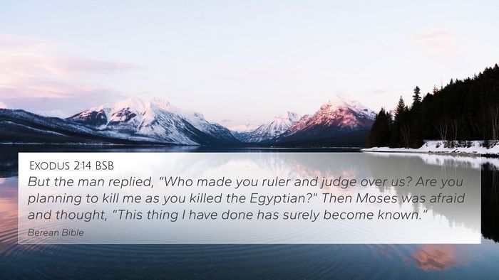 Exodus 2:14 BSB Bible Verse Image