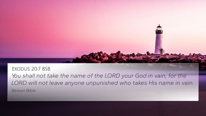 Exodus 20:7 BSB Bible Verse Image