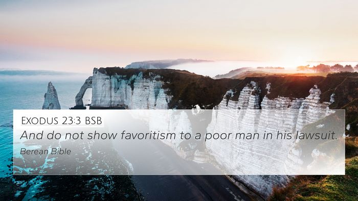 Exodus 23:3 BSB 4K Wallpaper - And do not show favoritism to a poor man in his - 4K Wallpaper Bible Verse