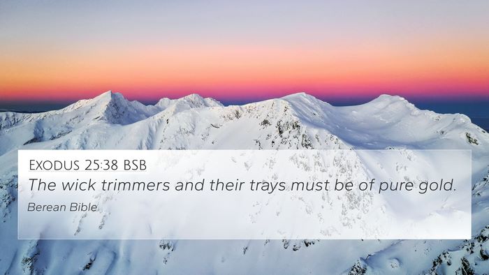 Exodus 25:38 BSB 4K Wallpaper - The wick trimmers and their trays must be of pure - 4K Wallpaper Bible Verse
