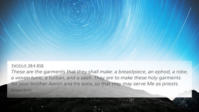 Exodus 28:4 BSB Bible Verse Image