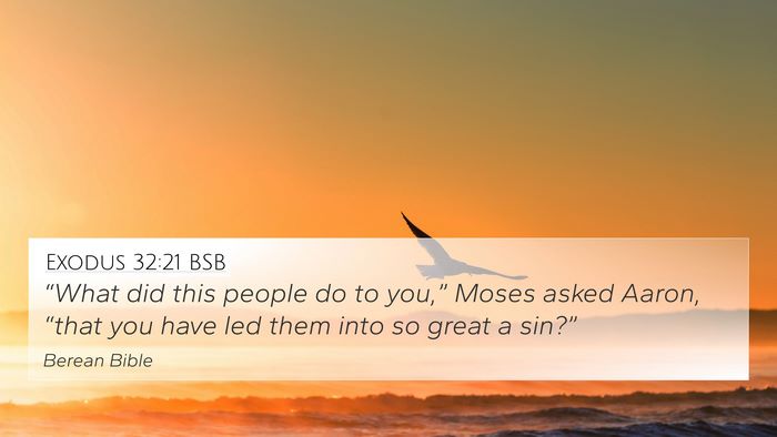 Exodus 32:21 BSB Bible Verse Image