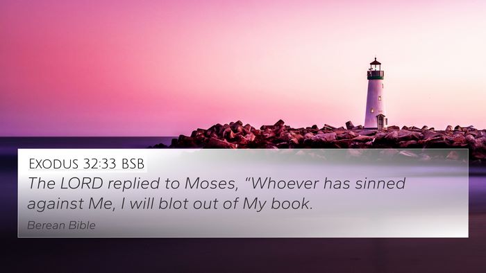 Exodus 32:33 BSB 4K Wallpaper - The LORD replied to Moses, “Whoever has sinned - 4K Wallpaper Bible Verse