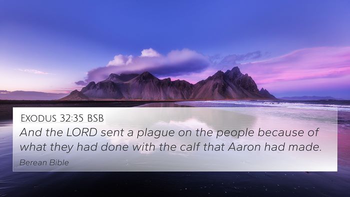 Exodus 32:35 BSB Bible Verse Image