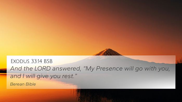 Exodus 33:14 BSB Bible Verse Image