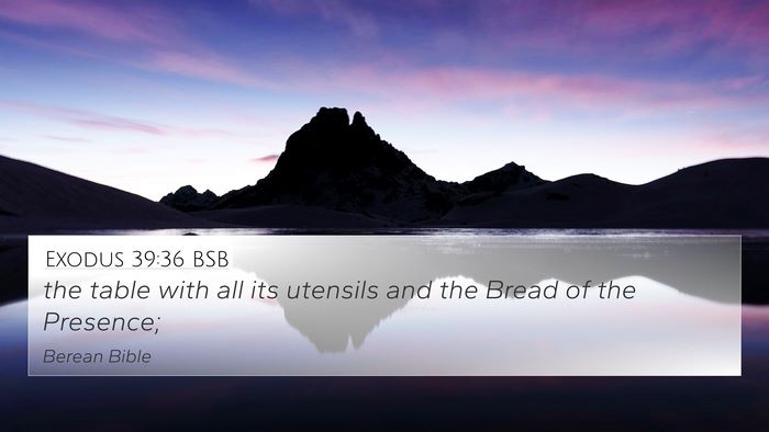 Exodus 39:36 BSB Bible Verse Image