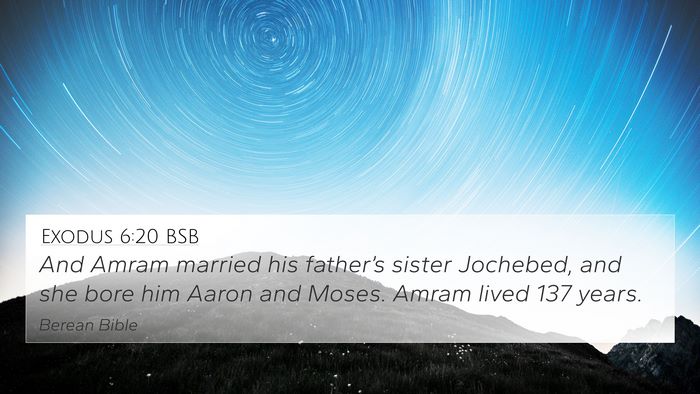 Exodus 6:20 BSB Bible Verse Image