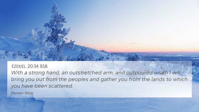 Ezekiel 20:34 BSB Bible Verse Image