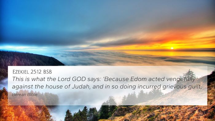 Ezekiel 25:12 BSB Bible Verse Image
