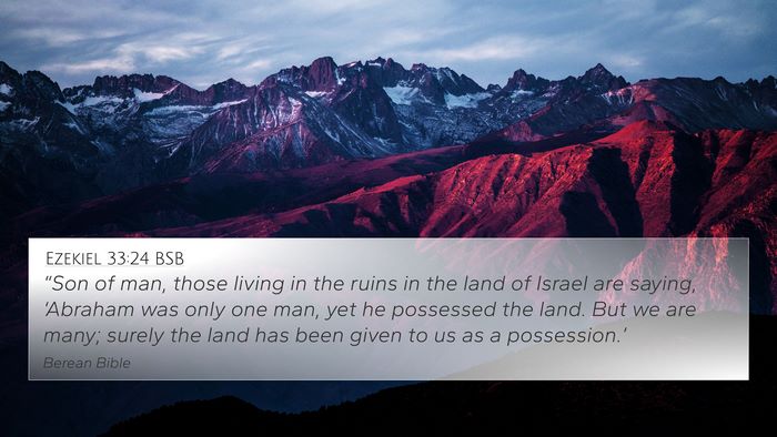 Ezekiel 33:24 BSB Bible Verse Image
