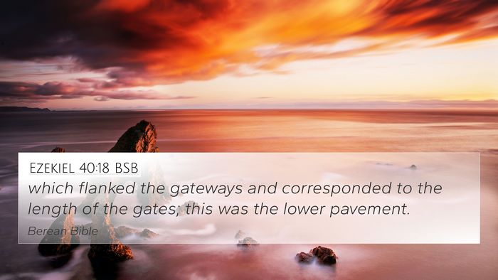 Ezekiel 40:18 BSB 4K Wallpaper - which flanked the gateways and corresponded to - 4K Wallpaper Bible Verse