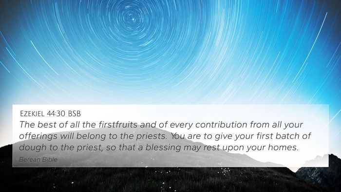 Ezekiel 44:30 BSB Bible Verse Image