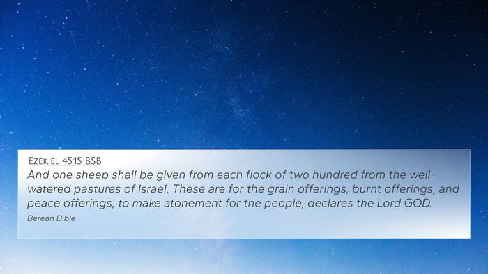 Ezekiel 45:15 BSB Bible Verse Image