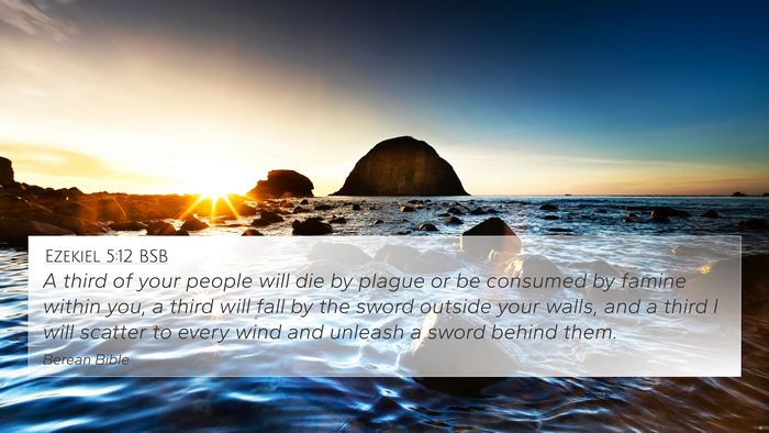 Ezekiel 5:12 BSB Bible Verse Image