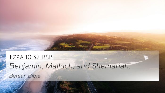 Ezra 10:32 BSB 4K Wallpaper - Benjamin, Malluch, and - 4K Wallpaper Bible Verse