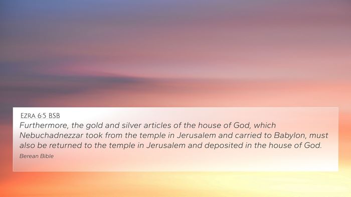 Ezra 6:5 BSB Bible Verse Image