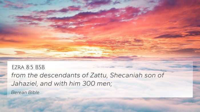 Ezra 8:5 BSB 4K Wallpaper - from the descendants of Zattu, Shecaniah son of - 4K Wallpaper Bible Verse