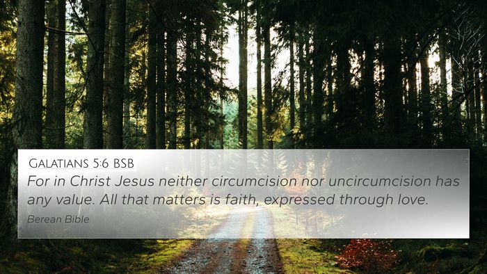 Galatians 5:6 BSB Bible Verse Image