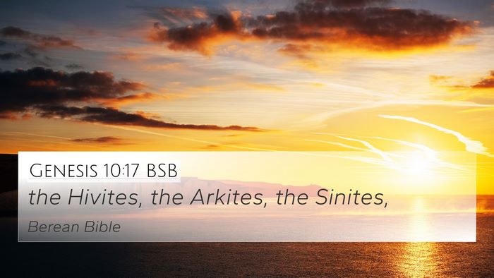 Genesis 10:17 BSB Bible Verse Image