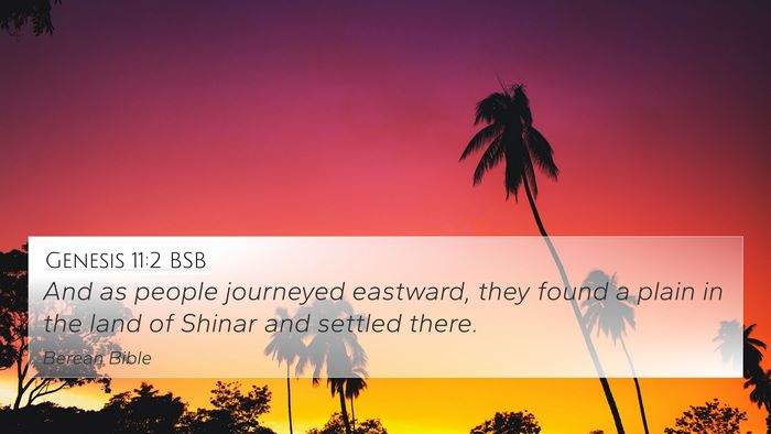 Genesis 11:2 BSB Bible Verse Image