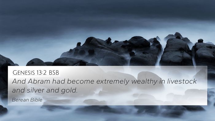 Genesis 13:2 BSB Bible Verse Image