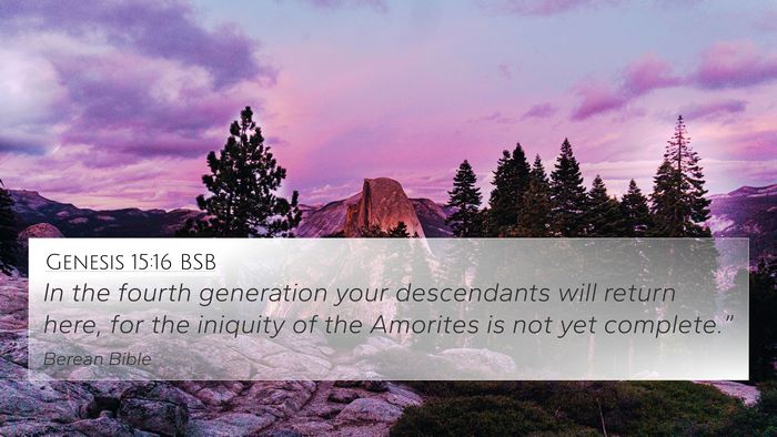 Genesis 15:16 BSB Bible Verse Image