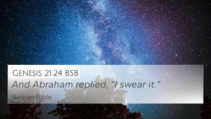 Genesis 21:24 BSB 4K Wallpaper - And Abraham replied, “I swear - 4K Wallpaper Bible Verse