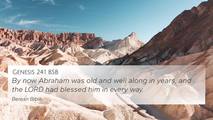 Genesis 24:1 BSB Bible Verse Image