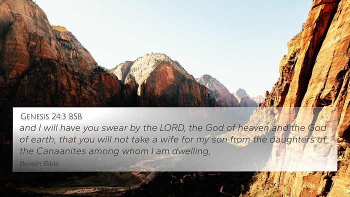Genesis 24:3 BSB Bible Verse Image