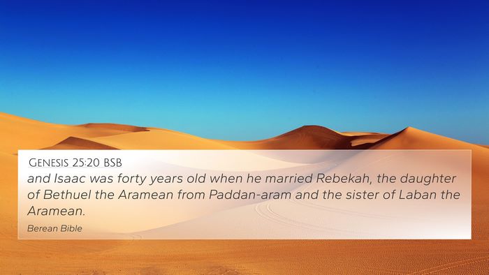 Genesis 25:20 BSB Bible Verse Image