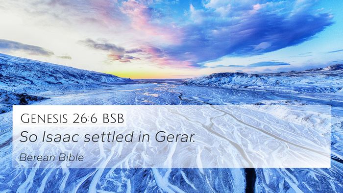 Genesis 26:6 BSB Bible Verse Image