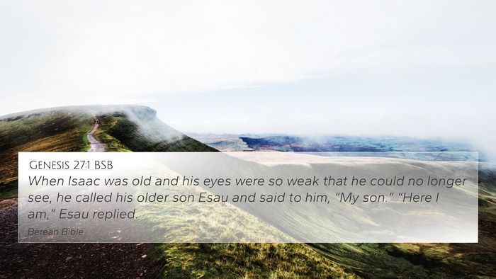Genesis 27:1 BSB 4K Wallpaper - When Isaac was old and his eyes were so weak that - 4K Wallpaper Bible Verse