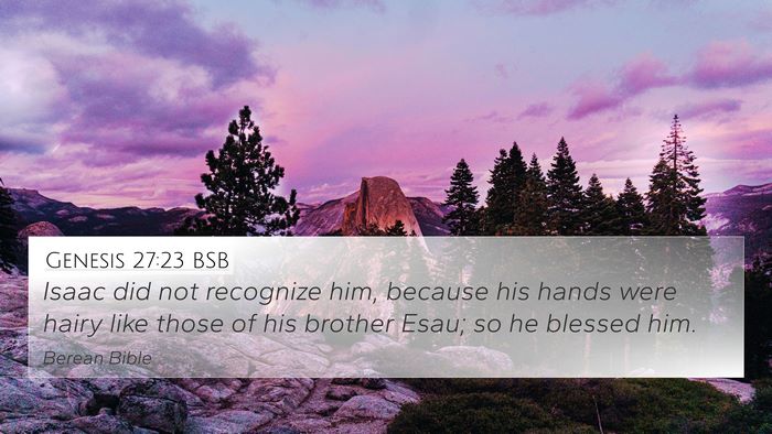 Genesis 27:23 BSB 4K Wallpaper - Isaac did not recognize him, because his hands - 4K Wallpaper Bible Verse