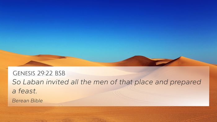 Genesis 29:22 BSB Bible Verse Image