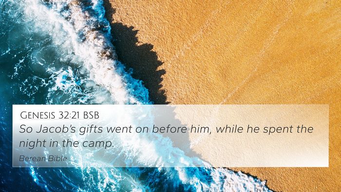 Genesis 32:21 BSB Bible Verse Image