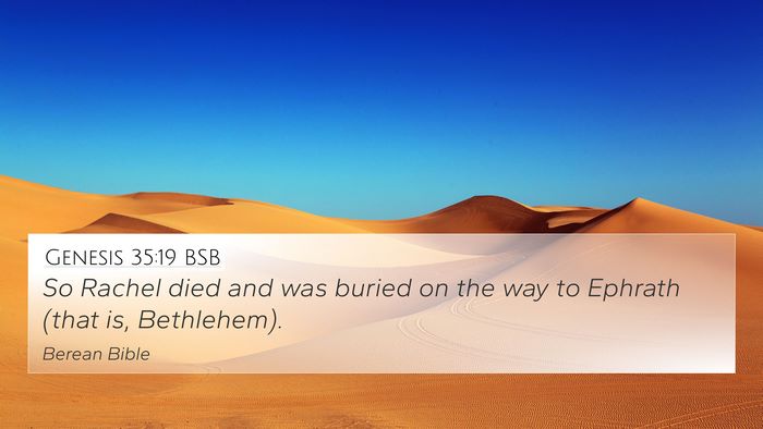 Genesis 35:19 BSB Bible Verse Image