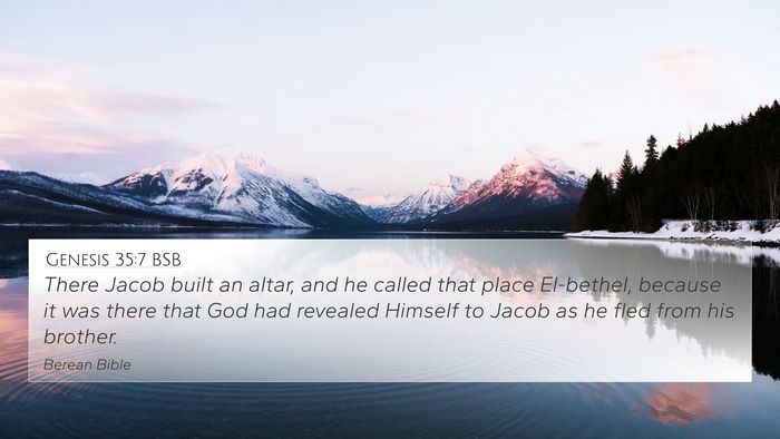 Genesis 35:7 BSB Bible Verse Image