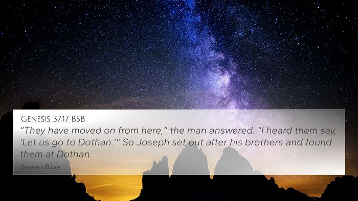 Genesis 37:17 BSB Bible Verse Image
