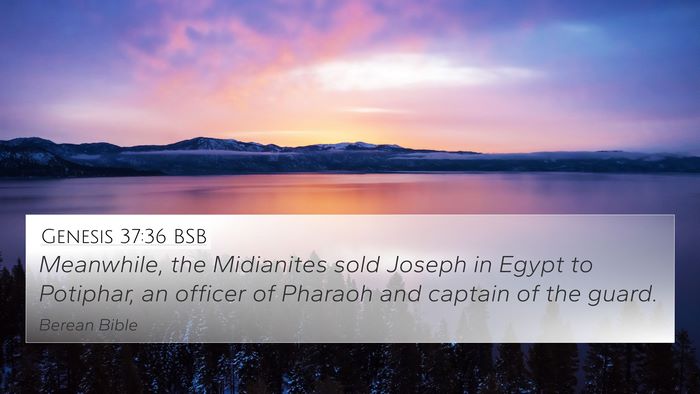 Genesis 37:36 BSB Bible Verse Image