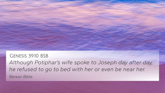 Genesis 39:10 BSB Bible Verse Image