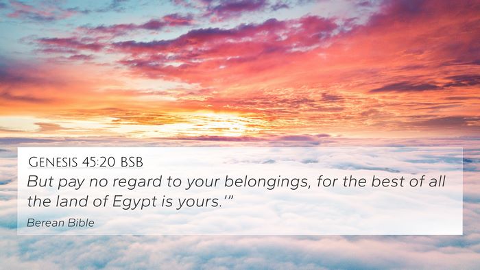 Genesis 45:20 BSB Bible Verse Image