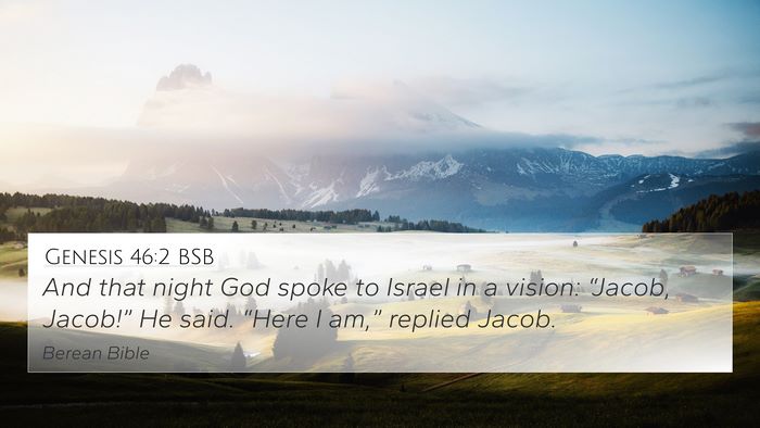 Genesis 46:2 BSB Bible Verse Image