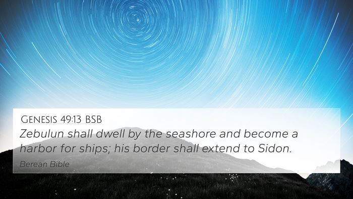 Genesis 49:13 BSB Bible Verse Image